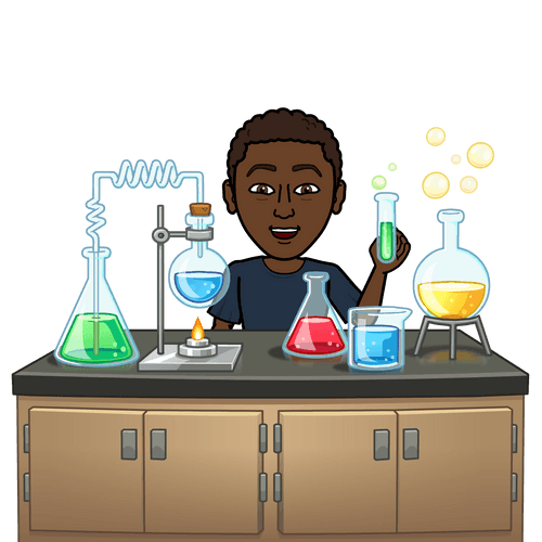 Bitmoji image of Lennon running an experiment